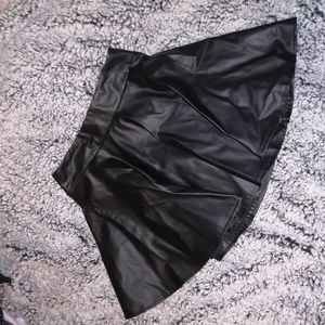 Leather skater skirt